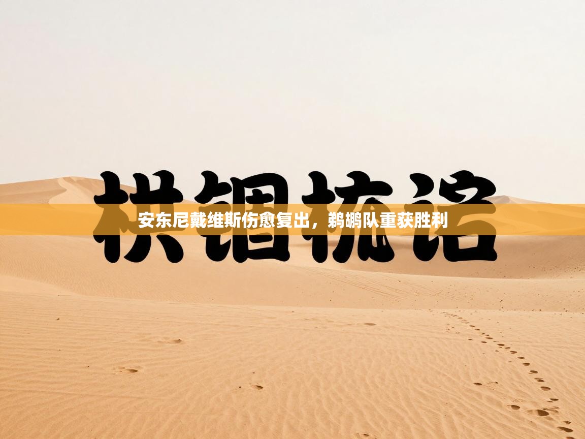 安东尼戴维斯伤愈复出，鹈鹕队重获胜利  第2张